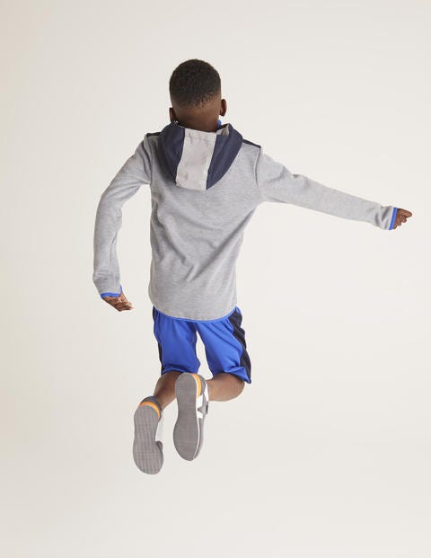 Active Zip-Up Hoodie - Grey Marl/Navy Blue Active Zip-Up Hoodie - Grey Marl/Navy Blue