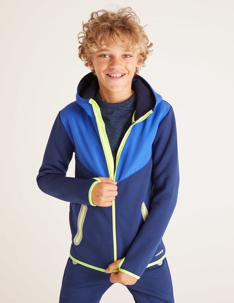 Active Zip-Up Hoodie - Navy Blue/Blue Heron Active Zip-Up Hoodie - Navy Blue/Blue Heron