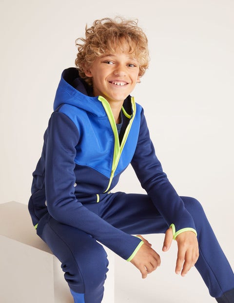 Active Zip-Up Hoodie - Navy Blue/Blue Heron Active Zip-Up Hoodie - Navy Blue/Blue Heron