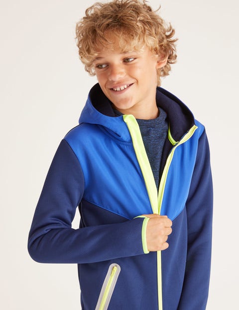 Active Zip-Up Hoodie - Navy Blue/Blue Heron Active Zip-Up Hoodie - Navy Blue/Blue Heron