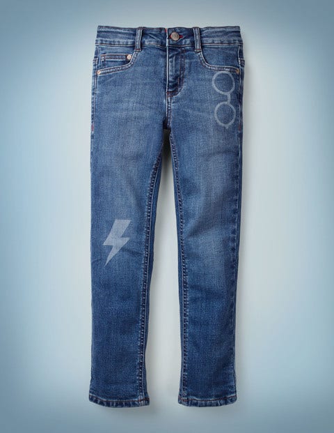 Lightning Bolt Slim Jeans - Mid Vintage Lightning Bolt Slim Jeans - Mid Vintage