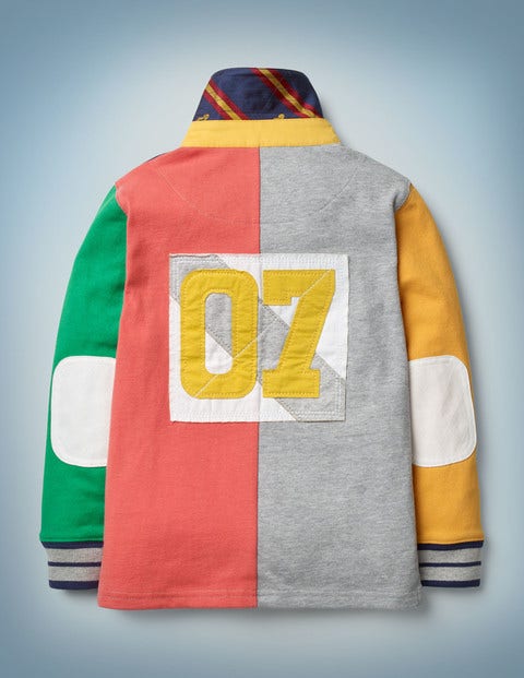 Hogwarts Rugby Shirt - Mid Grey Jaspé Hotchpotch Hogwarts Rugby Shirt - Mid Grey Jaspé Hotchpotch