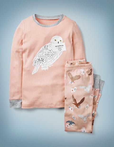 Harry Potter Langer Schlafanzug - Altrosa, Hedwig Harry Potter Langer Schlafanzug - Altrosa, Hedwig