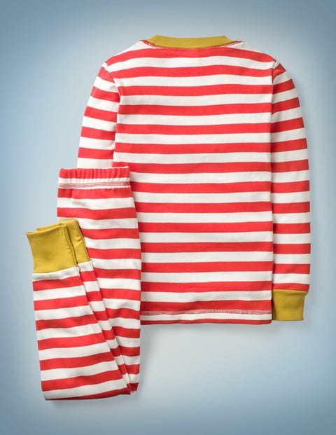 Harry Potter Langer Schlafanzug - Rockabilly-Rot/Naturweiß, Gestreift Harry Potter Langer Schlafanzug - Rockabilly-Rot/Naturweiß, Gestreift