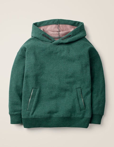 Drop Shoulder Hoodie - Emerald Night Green Marl Drop Shoulder Hoodie - Emerald Night Green Marl