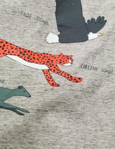 Speedy T-Shirt - Grey Marl Animals Speedy T-Shirt - Grey Marl Animals