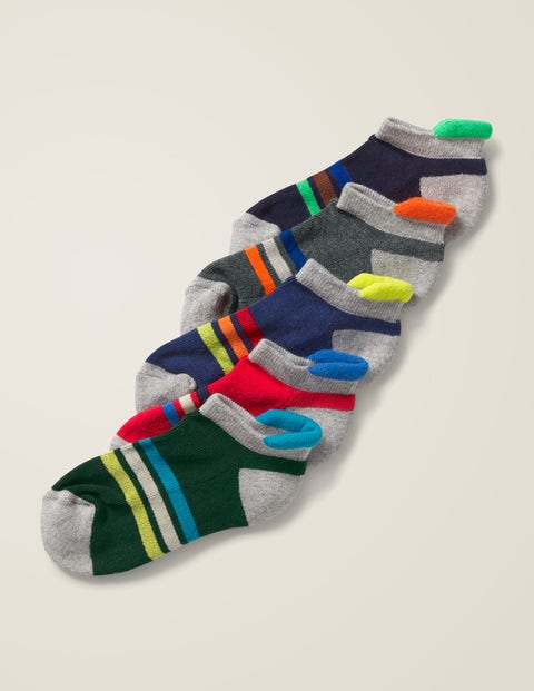 5 Pack Trainer Socks - Multi Stripe 5 Pack Trainer Socks - Multi Stripe