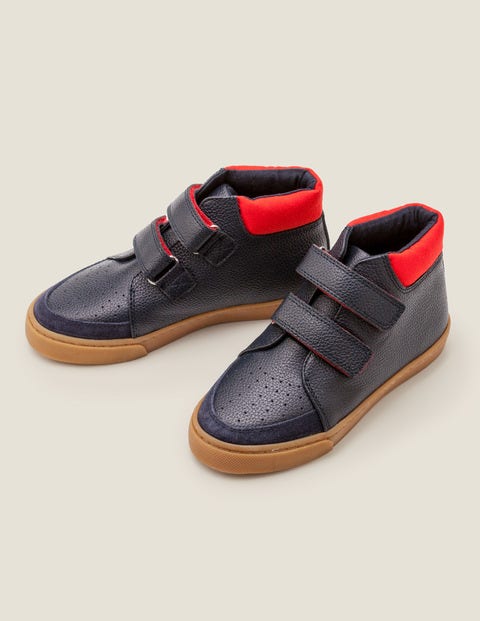 Leather High Tops - Navy Blue Leather High Tops - Navy Blue