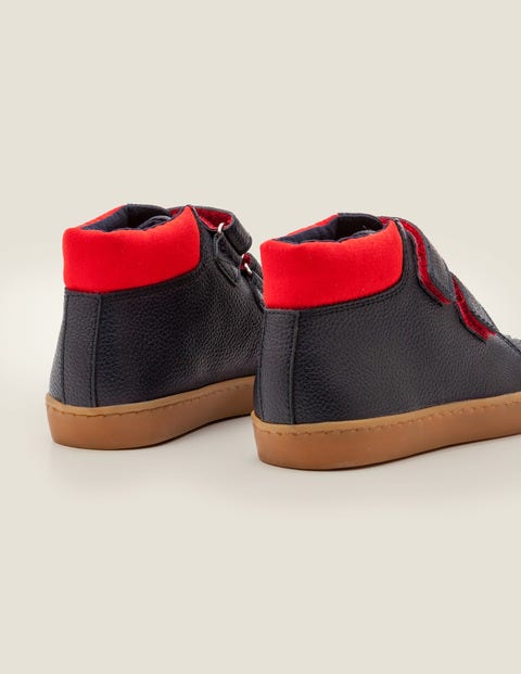 Leather High Tops - Navy Blue Leather High Tops - Navy Blue