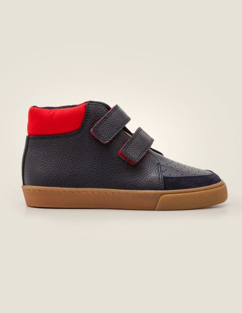 Leather High Tops - Navy Blue Leather High Tops - Navy Blue