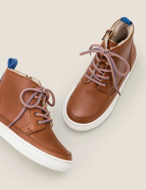 Leather Lace Up Boots - Tan Leather Lace Up Boots - Tan