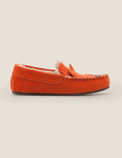 Cosy Suede Fox Slippers - Autumn Spice Orange Cosy Suede Fox Slippers - Autumn Spice Orange