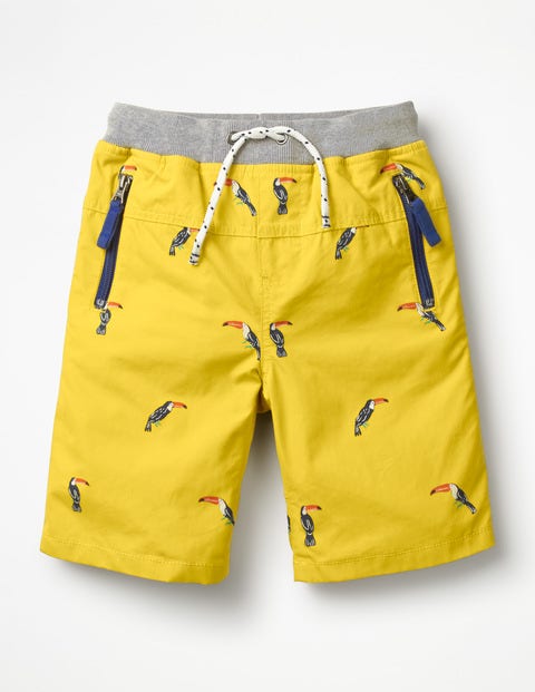 Adventure Shorts - Mimosa Yellow Mini Toucans Adventure Shorts - Mimosa Yellow Mini Toucans