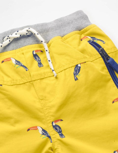 Adventure Shorts - Mimosa Yellow Mini Toucans Adventure Shorts - Mimosa Yellow Mini Toucans