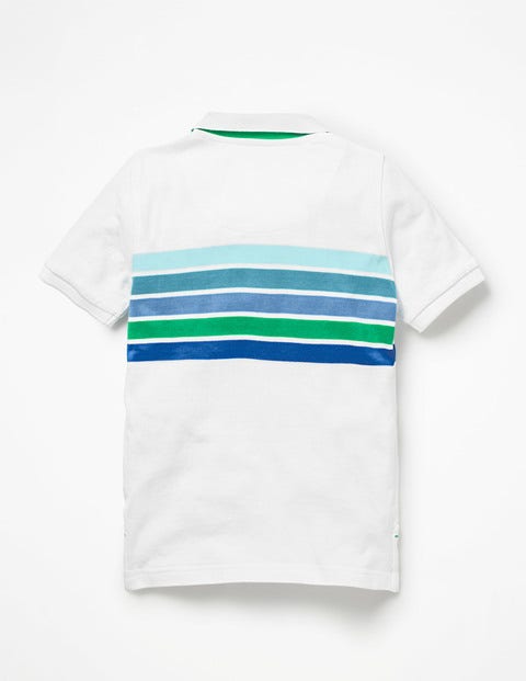 Piqué Polo Shirt - Ecru/Blue Sunset Piqué Polo Shirt - Ecru/Blue Sunset