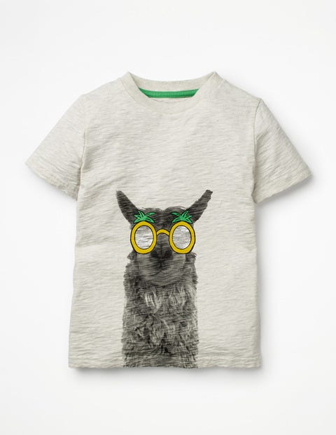 Animal Graphic T-Shirt - Oatmeal Photographic Llama Animal Graphic T-Shirt - Oatmeal Photographic Llama