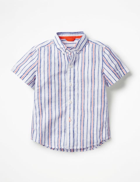 Chemise Fun À Manches Courtes - Orange étincelle/bleu vague Chemise Fun À Manches Courtes - Orange étincelle/bleu vague