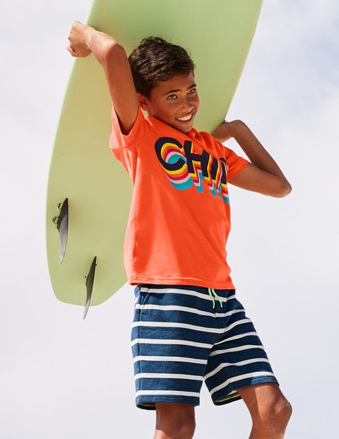 Jersey Shorts - Indigo/Ecru Jersey Shorts - Indigo/Ecru