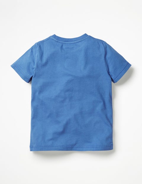 Appliqué Animal Dude T-Shirt - Elizabethan Blue Sloth Appliqué Animal Dude T-Shirt - Elizabethan Blue Sloth