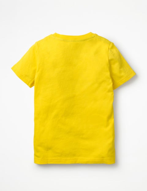 Appliqué Animal Dude T-Shirt - Sunshine Yellow Sprout Appliqué Animal Dude T-Shirt - Sunshine Yellow Sprout