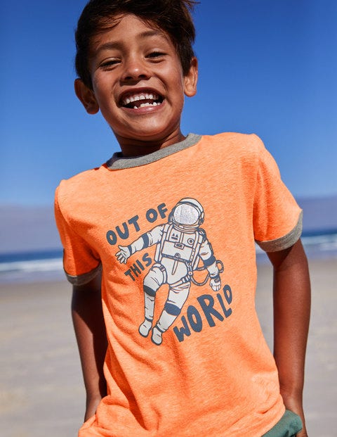 Zoom-To-The-Moon T-Shirt - Acid Orange Astronaut Zoom-To-The-Moon T-Shirt - Acid Orange Astronaut