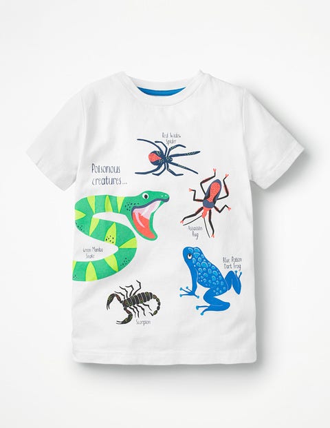 T-Shirt À Motif Animaux Sauvages - Motif Poisonous Creatures blanc T-Shirt À Motif Animaux Sauvages - Motif Poisonous Creatures blanc
