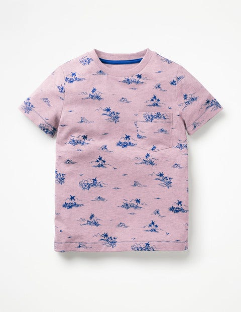 Exotic Island T-Shirt - Pink Tropical Surf Exotic Island T-Shirt - Pink Tropical Surf