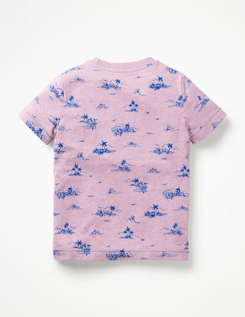 Exotic Island T-Shirt - Pink Tropical Surf Exotic Island T-Shirt - Pink Tropical Surf
