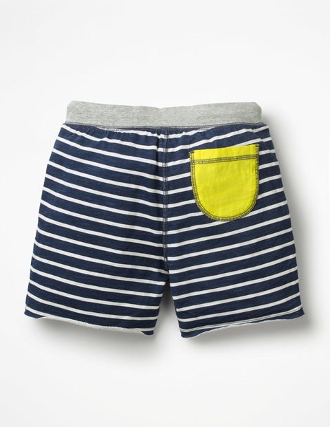 Slub Jersey Shorts - College Blue/White Slub Jersey Shorts - College Blue/White