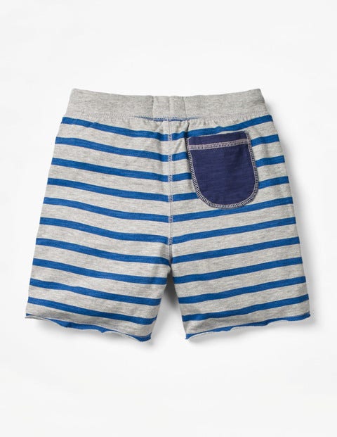 Slub Jersey Shorts - Grey Marl/College Blue Slub Jersey Shorts - Grey Marl/College Blue