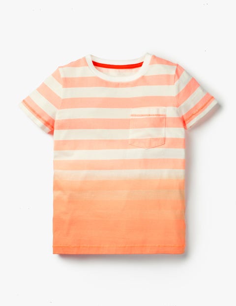 Dip-Dye T-Shirt - White/Neon Orange Dip-Dye T-Shirt - White/Neon Orange