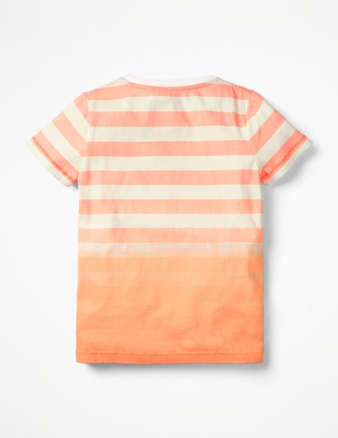 Dip-Dye T-Shirt - White/Neon Orange Dip-Dye T-Shirt - White/Neon Orange