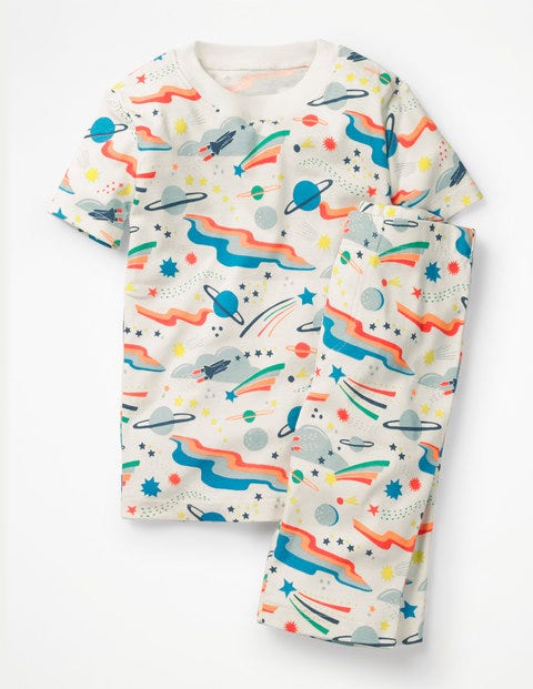 Glow-In-The-Dark Space Pajamas - Multi Lunar Landing | Boden US