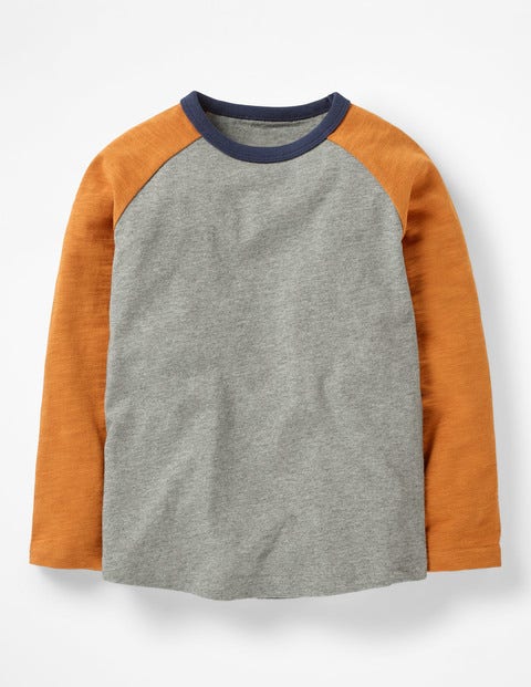 Raglan T-Shirt - Grey Marl/Sticky Toffee Brown Raglan T-Shirt - Grey Marl/Sticky Toffee Brown