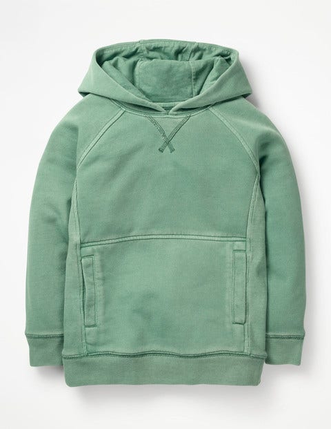 Stückgefärbter Kapuzenpullover - Patinagrün Stückgefärbter Kapuzenpullover - Patinagrün