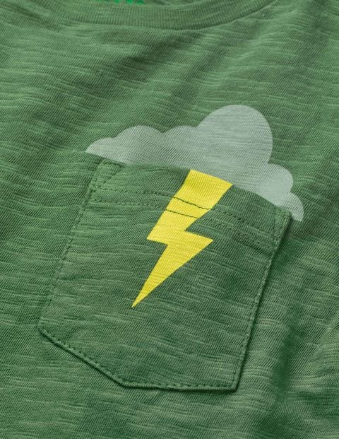 Layered Graphic Pocket T-Shirt - Rosemary Green Layered Graphic Pocket T-Shirt - Rosemary Green