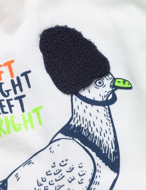 T-Shirt Mit Tiermotiv - Ecru, Taube T-Shirt Mit Tiermotiv - Ecru, Taube