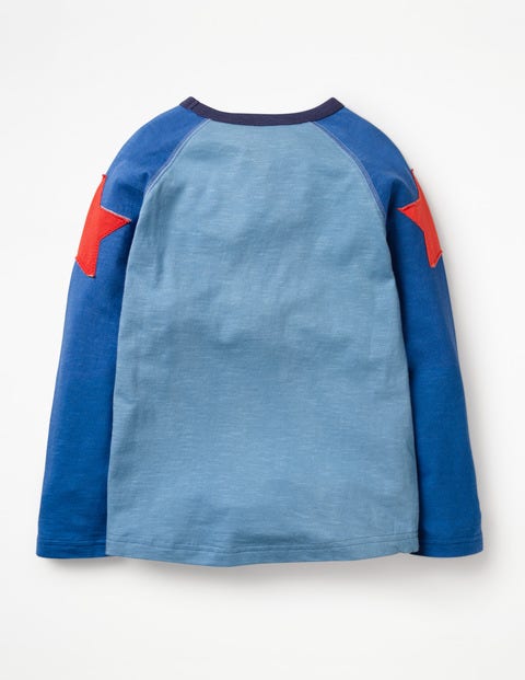 Superstar Raglan T-Shirt - Lake Blue/Duke Blue Star Superstar Raglan T-Shirt - Lake Blue/Duke Blue Star