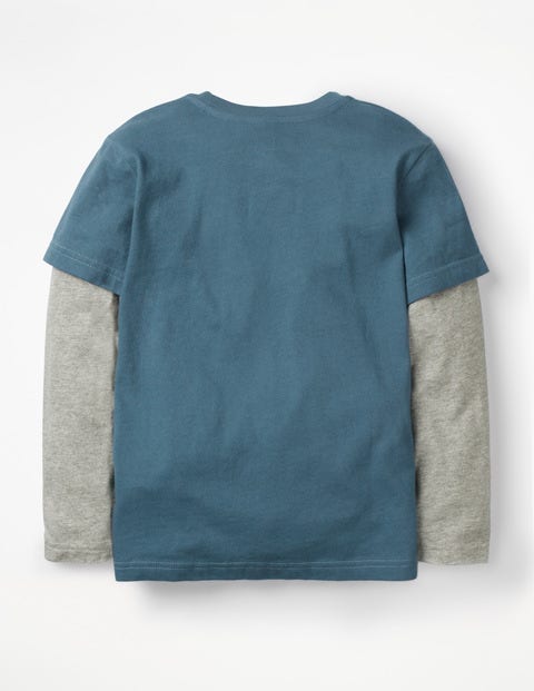 Textured Animal T-shirt - Lagoon Blue Mammals Textured Animal T-shirt - Lagoon Blue Mammals