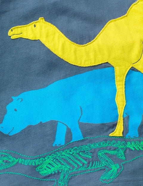 Textured Animal T-shirt - Lagoon Blue Mammals Textured Animal T-shirt - Lagoon Blue Mammals