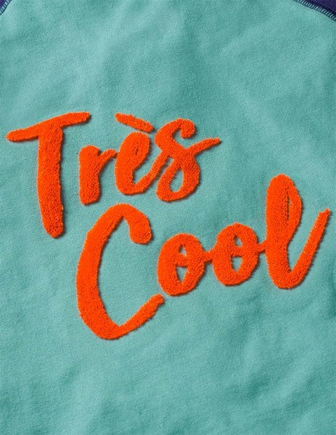 Strukturiertes T-Shirt Mit Raglanärmeln - Meeresblau, Très Cool Strukturiertes T-Shirt Mit Raglanärmeln - Meeresblau, Très Cool