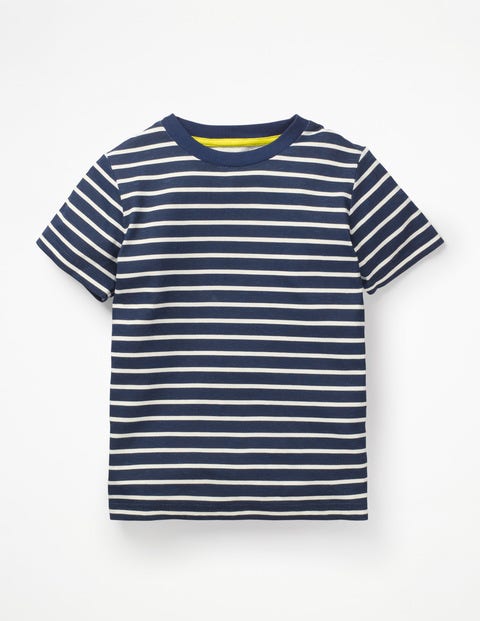 Slub Washed T-Shirt - College Blue/Ecru Slub Washed T-Shirt - College Blue/Ecru