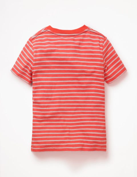 Slub Washed T-Shirt - Beam Red/Ocean Scene Blue Slub Washed T-Shirt - Beam Red/Ocean Scene Blue