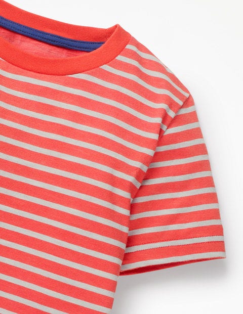 Slub Washed T-Shirt - Beam Red/Ocean Scene Blue Slub Washed T-Shirt - Beam Red/Ocean Scene Blue