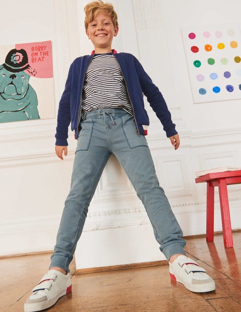 Garment-Dyed Joggers - Tin Blue Garment-Dyed Joggers - Tin Blue