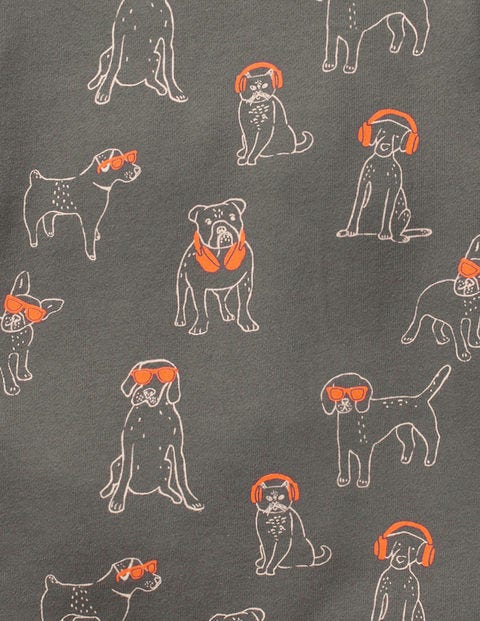 Printed Sweatshirt - Pewter Grey DJ Dogs Printed Sweatshirt - Pewter Grey DJ Dogs