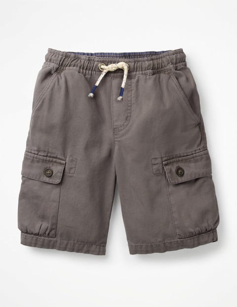 Pull-On Cargo Shorts - Pewter Grey Pull-On Cargo Shorts - Pewter Grey