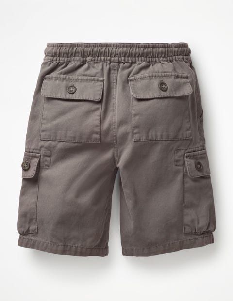 Pull-On Cargo Shorts - Pewter Grey Pull-On Cargo Shorts - Pewter Grey
