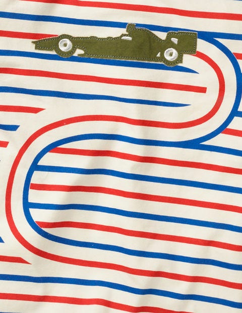 Go-Faster Stripe T-Shirt - Ecru/Beam Red Car Go-Faster Stripe T-Shirt - Ecru/Beam Red Car