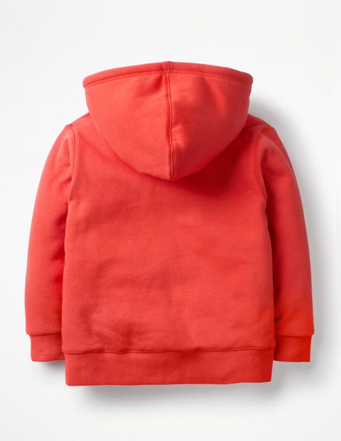 Borg-Lined Zip-Up Hoodie - Beam Red Borg-Lined Zip-Up Hoodie - Beam Red